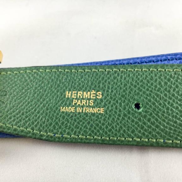 Hermes Blue / Green Reversible Constance Belt Set main image 7